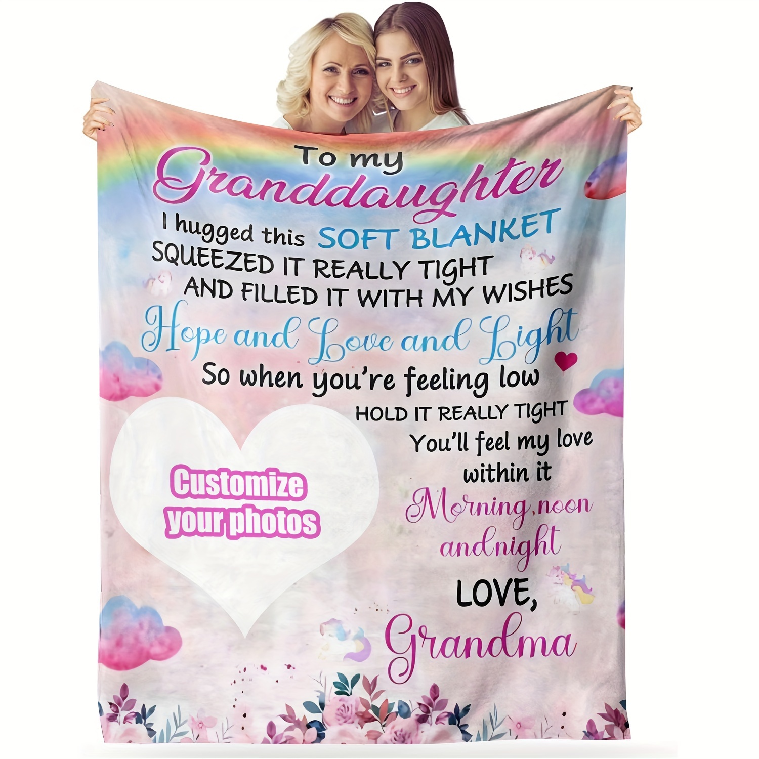 

Personalized Blanket - For Granddaughter , Sofa & Bed Blanket,