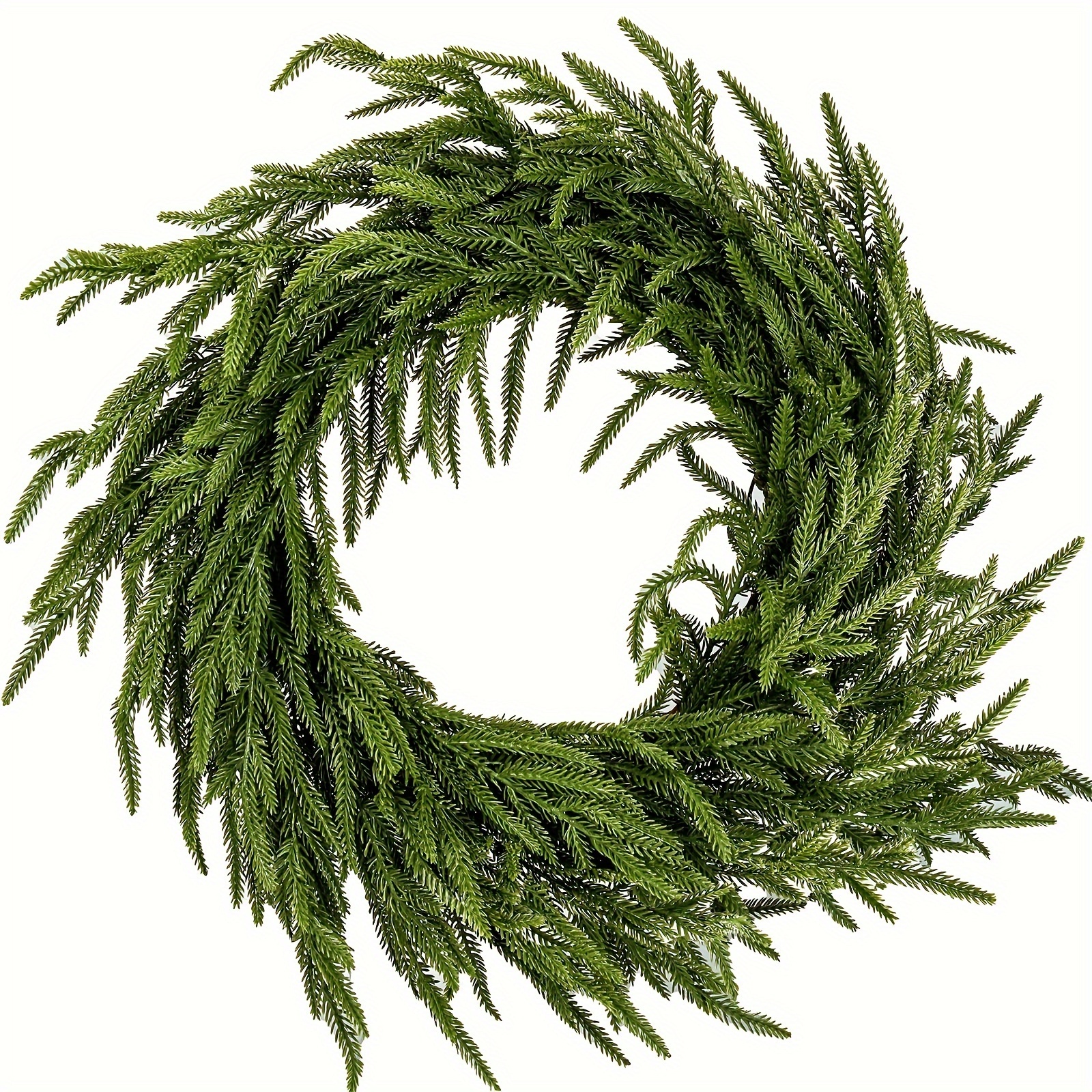 

Festive 19.6" Christmas Wreath: Realistic, Low Maintenance, And Durable For Indoor & Outdoor Use - Perfect For Front Door, Window, Garden, Entryway Decor