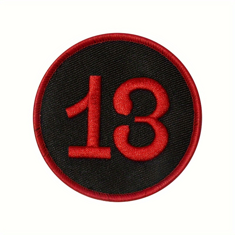 TEMU 1 pièce Numéro 13 Brodé Patch Décoration Vêtement Tissu Patch Ajouts