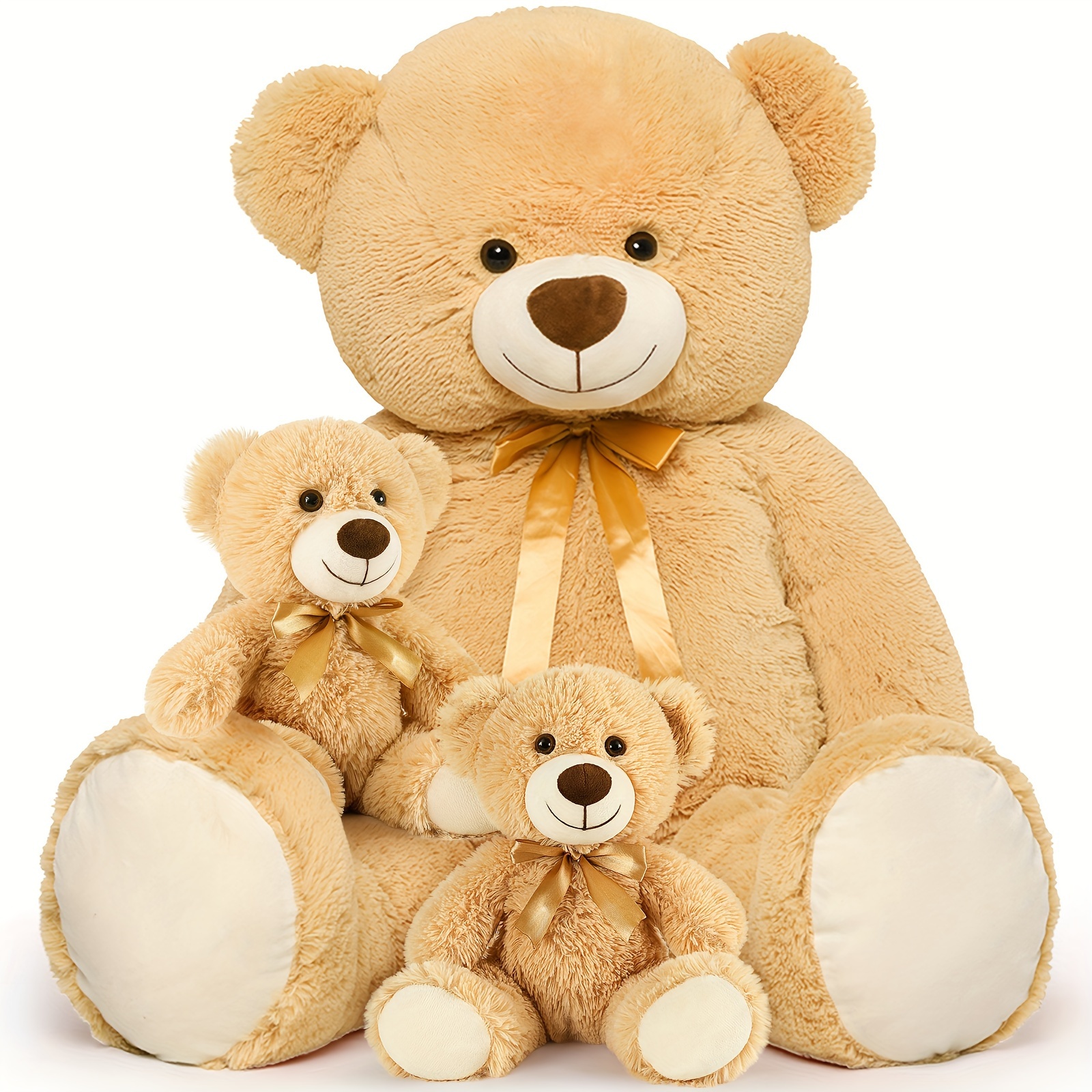 

Giant Teddy Bears With Babies, 39 Inch Large Mom And 2 Baby Bears For Baby Shower, Big Bear Stuffed Plush For Christmas, Valentine's Day