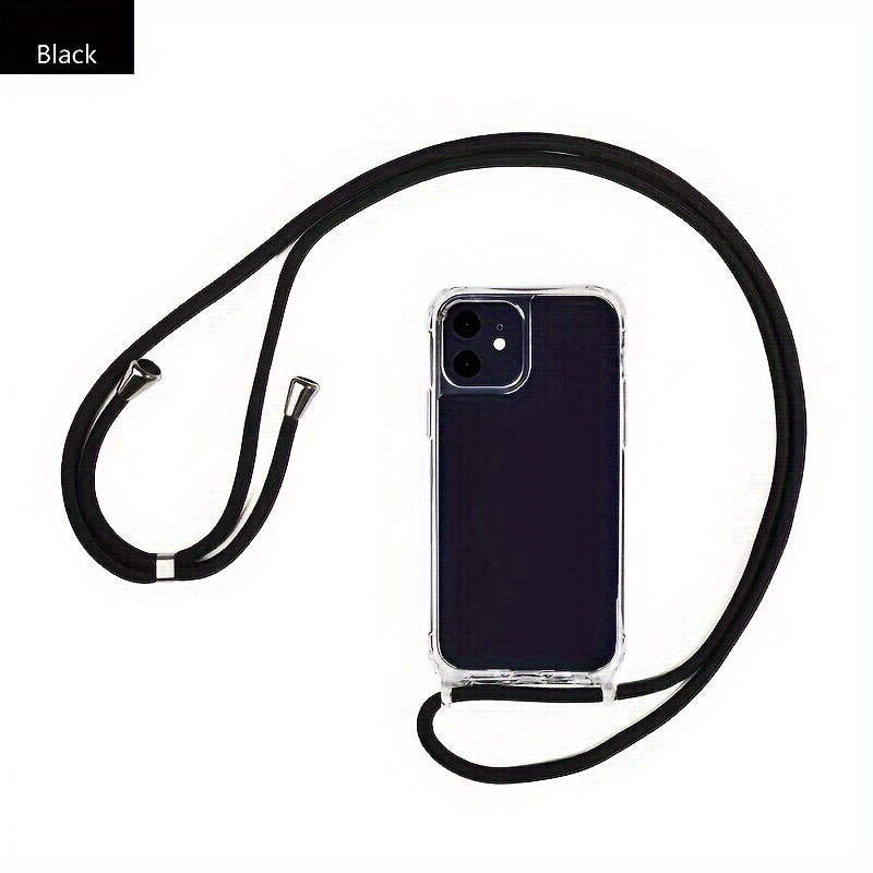 Crossbody Necklace Cord Lanyard Transparent Hard Case Iphone