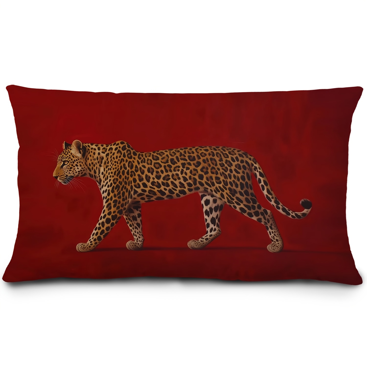 TEMU 1pc Pillow Covers, Old Room Decor, Print Room Decor, Vintage Maximalist Leopard Lumbar Throw Pillow Covers For Home Bedroom Living Room (single