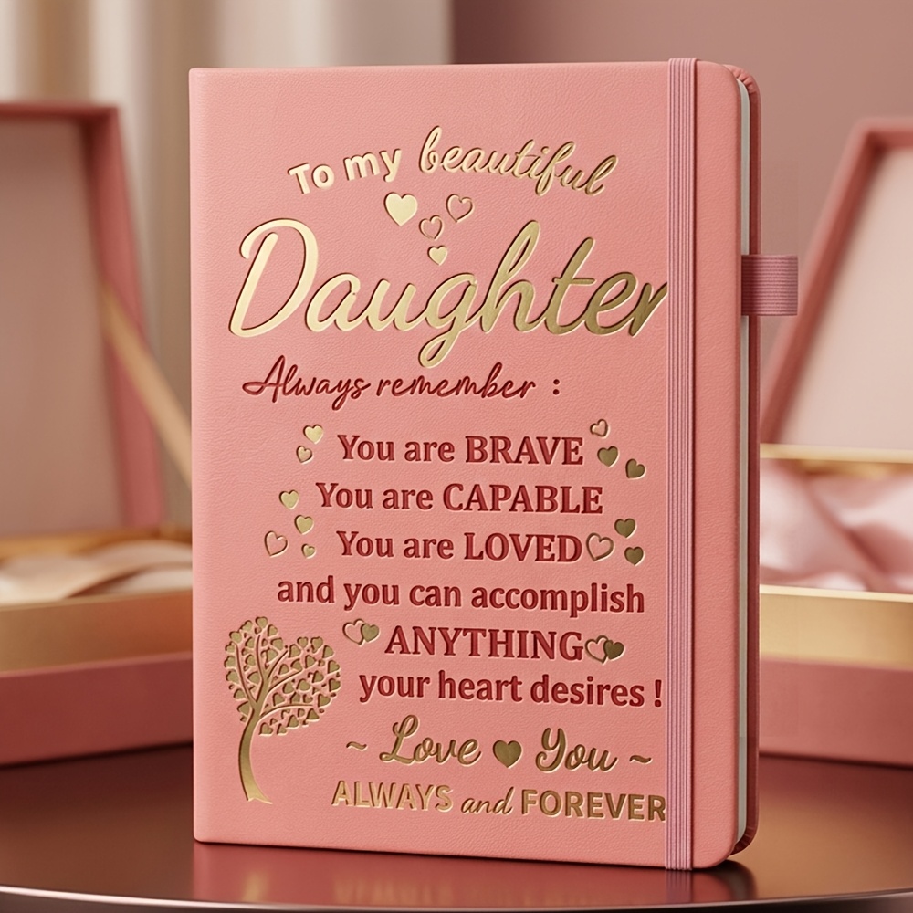 TEMU Diary For Daughter, 160 Pages Lined Notebook, Gift From Parents To Daughter, Suitable For Girls Of All Ages, A5 Faux Leather Journal, Ideal For