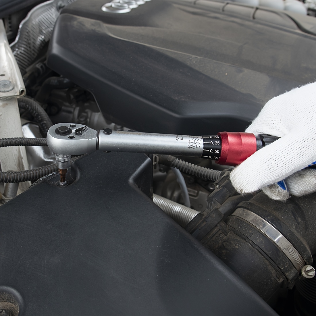 Torque Wrench 1/4-inch Drive, Click Dual-Direction Adjustable