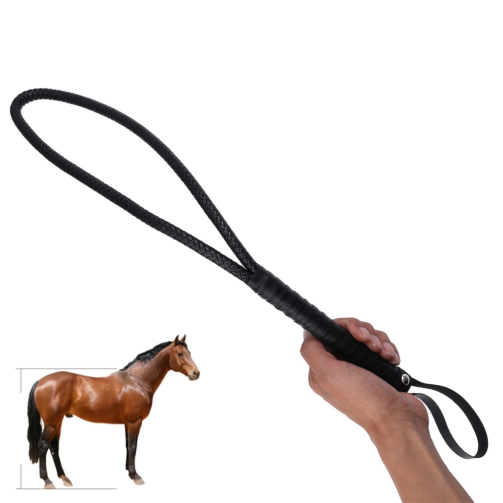 

1pc Handcrafted Equestrian Riding - , Training Whip For Horses, Black, Full Weight Support, Ideal For Christmas Or Valentine’s Day Gift