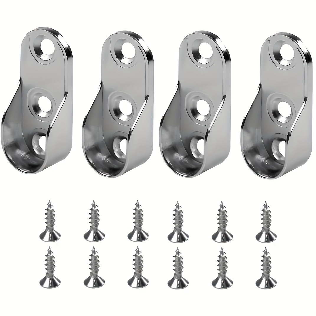 Set Of 4/8 Hanging Rail/ Rail/ Oval Holder/ Rail/ Alloy Nickel-plated For Clothes/ Dressing