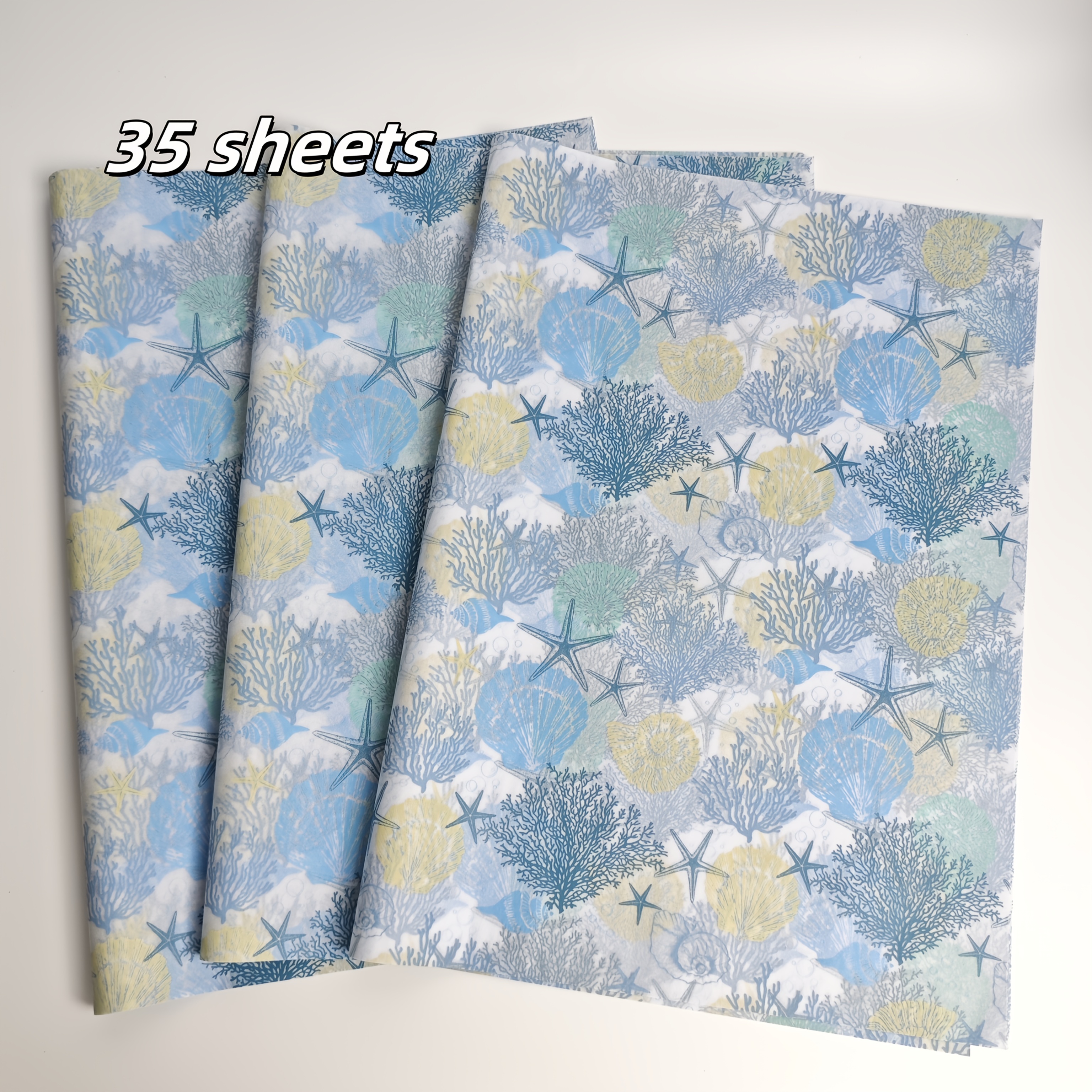 TEMU 15/35 Fogli di Carta con Motivo e Corallo, Carta , Adatta per Confezioni Regalo, Abbigliamento Resistente all'Umidit�, Imballaggio , Riempimento