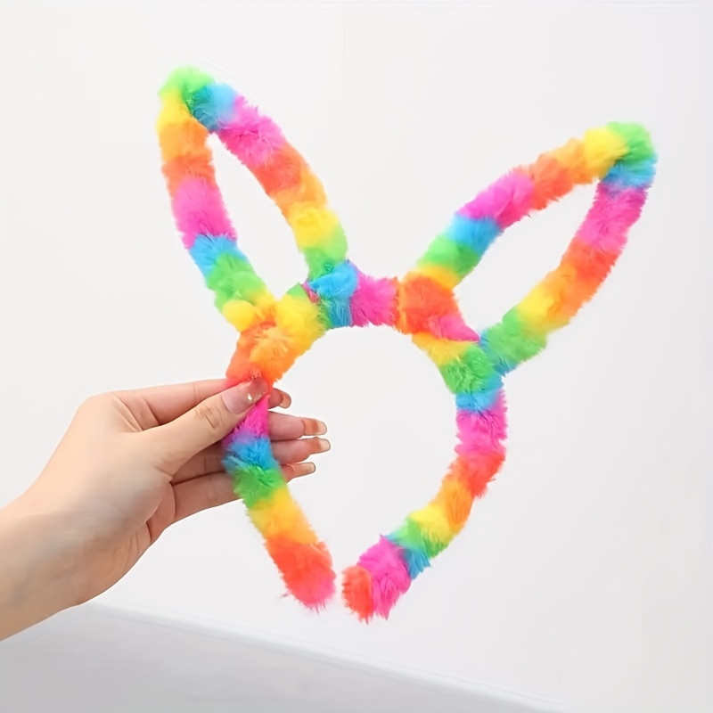 Rabbit Ears Headband Light Up Bunny Ears Hairband Christmas Party Concert Hair Accessories, Christmas Gifts,Temu