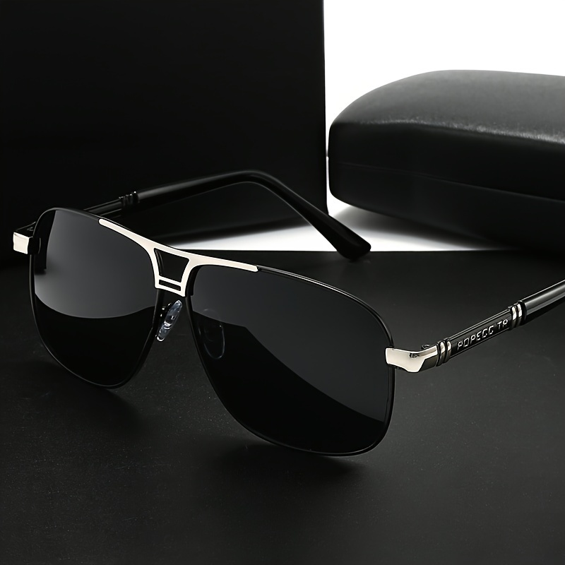 Kapmore Aviator Polarized Sunglasses Retro Black UV 400 Protection Sunglasses for Men Women Travel Fishing Driving, adult Unisex, Size: One Size