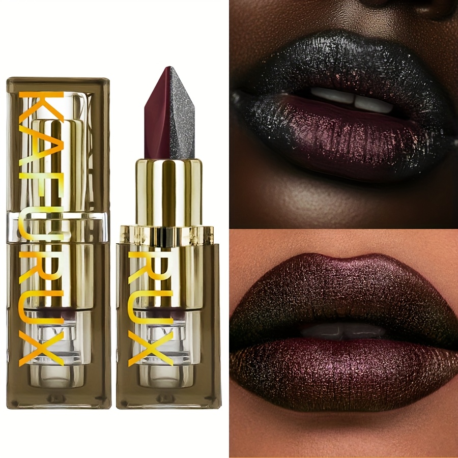 Red, Black, Lipstick, Long-lasting Makeup, Waterproof And Sweatproof, High