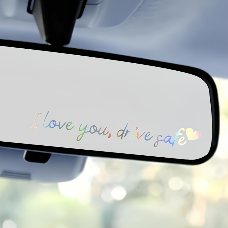 TEMU Pack Of 3, I Love You, Mirror Stickers | Car Mirror Stickers, Stickers, Fun Car Vinyl Window Rear View Stickers, Unisex, Black
