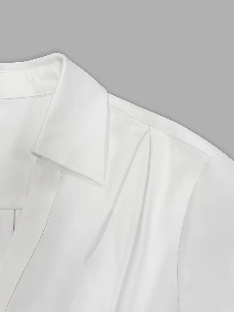 elegant white long sleeve shirt dress a fitted - Temu Qatar elegant white long sleeve shirt dress a fitted - Temu Qatar