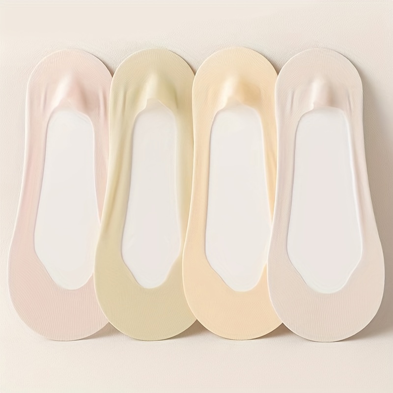 4/5/9/10 Pairs Women'S No-Show Toe Socks - Breathable Mesh, Non-Slip Sole, Lightweight Summer Socks with Heel Catch for High Heels, White & Black, Machine Washable, High Heel Socks, Comfortable Footwear, Minimalist Design, Durable Fabric