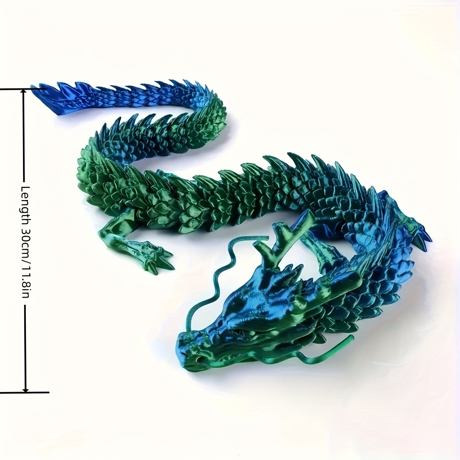 3D Printed Dragon In Eggs 12in Articulated Dragon Crystal Dragon Fidget Toy With Dragon Eggs Flexible Executive Desk Toys Home Office Decor
