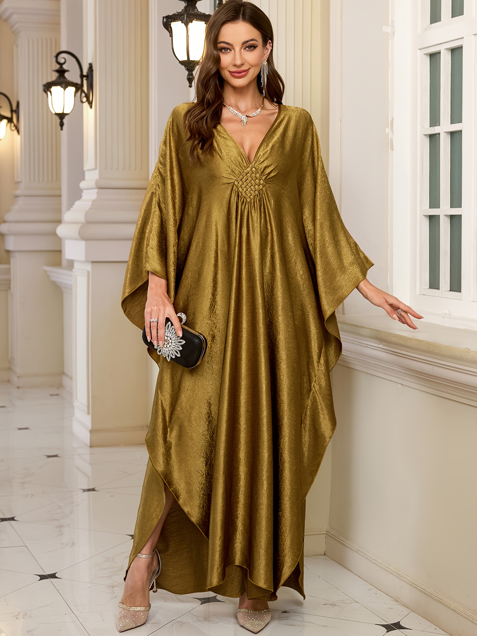 knee length dresses for ladies Cameo Batwing Knit Midi Dress Ivory main image 1