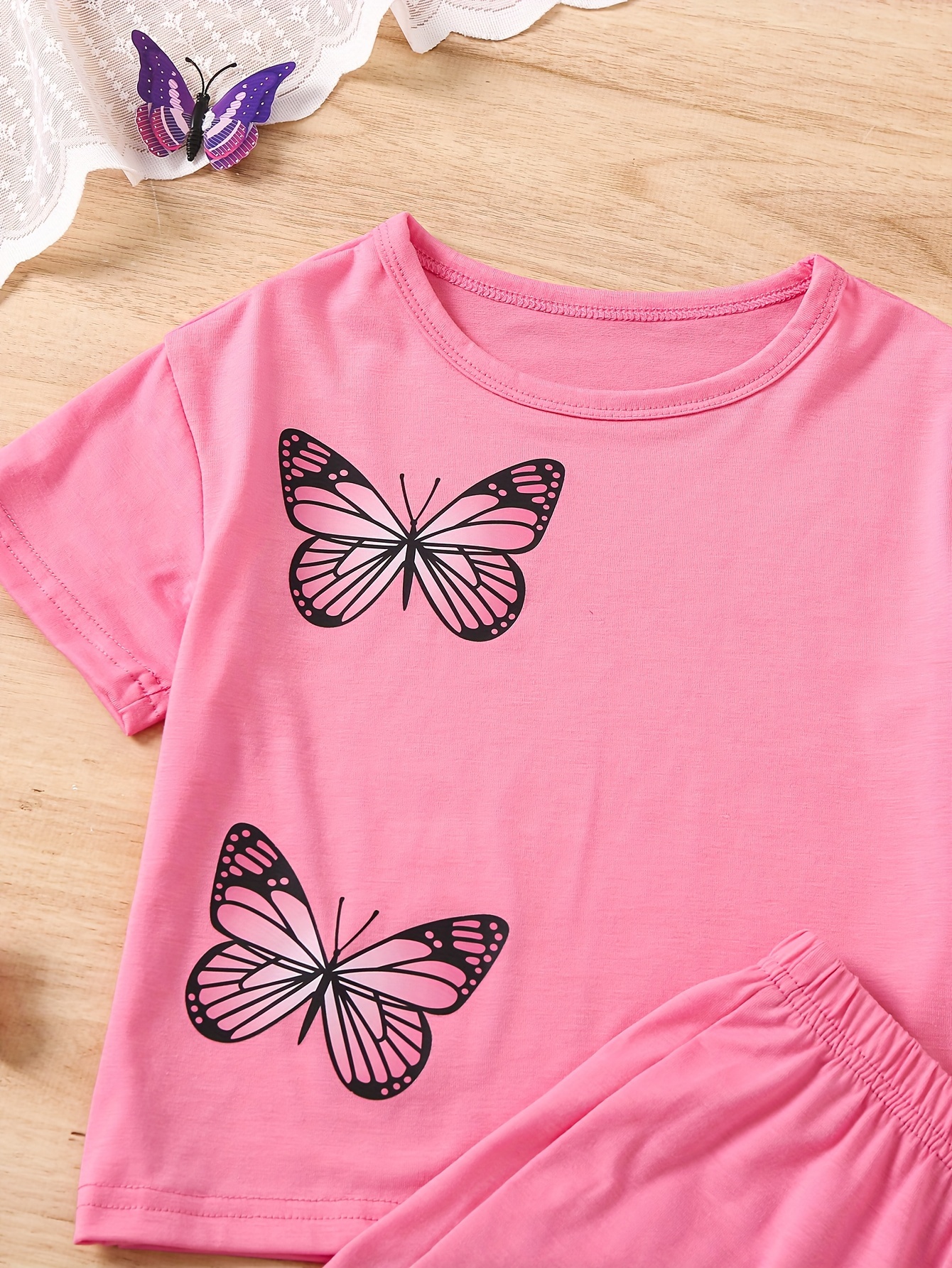 Butterfly T Shirt Girls XL Youth Pink Dragonfly Nature Insect Bugs Outdoor  Retro