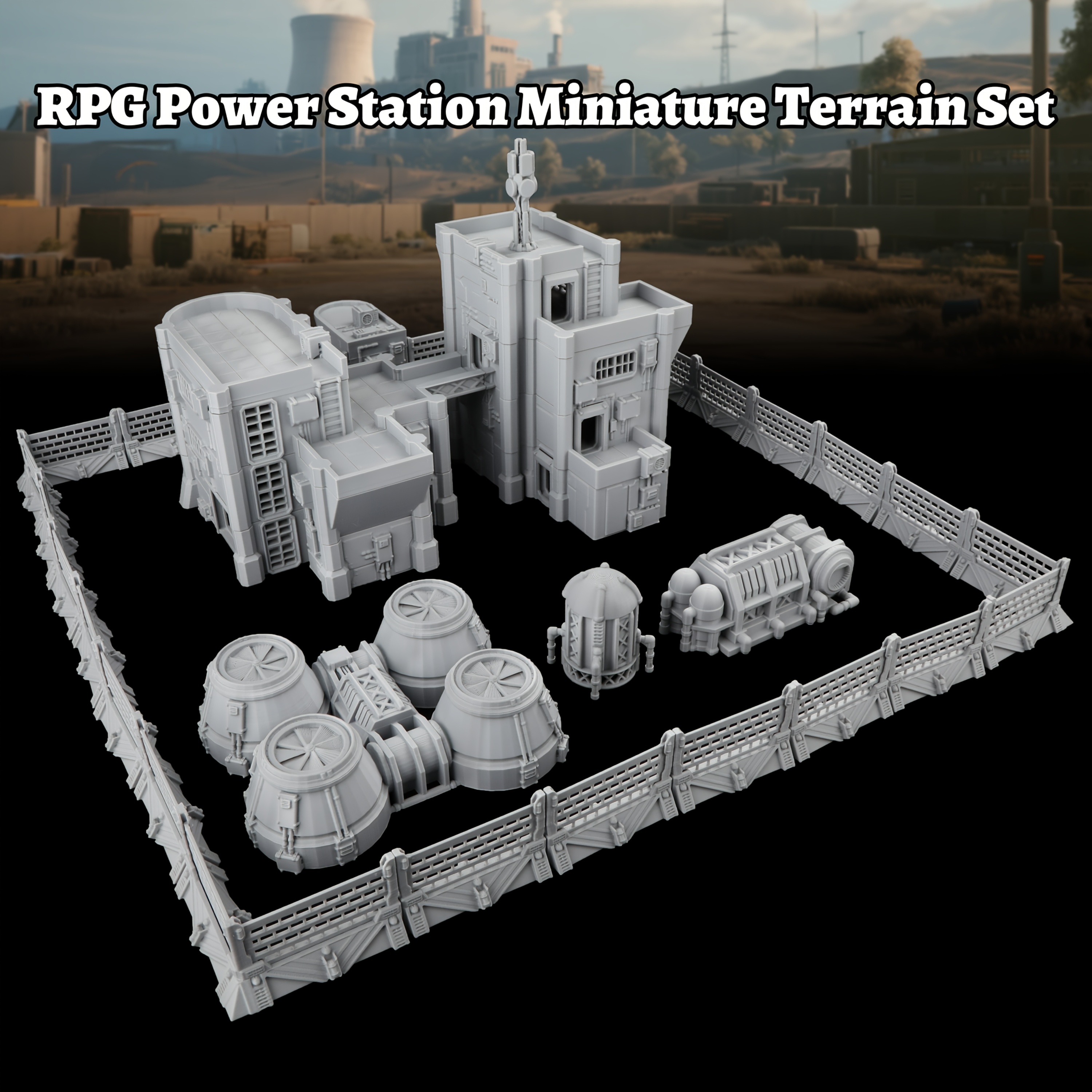 39pcs RPG Terrain Set Miniature Terrain Set