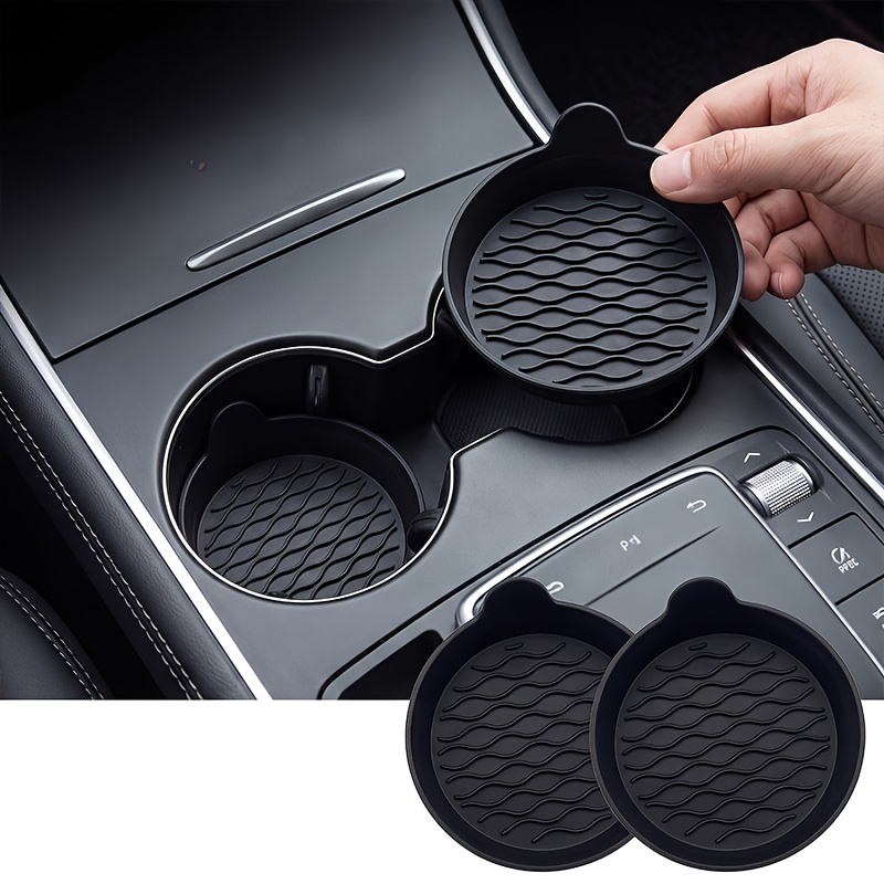 TEMU Sottobicchiere in silicone per portabicchieri auto a forma di ciotola, antiscivolo, tappetino per bicchieri del pannello di controllo ,
