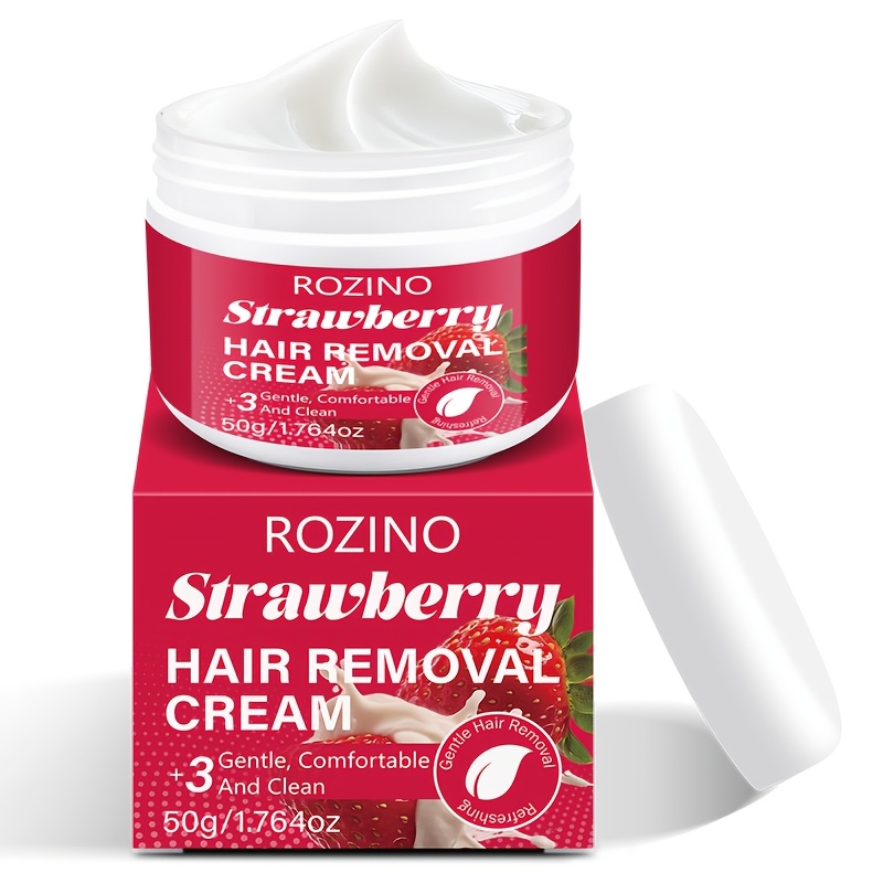 Use For, Lasting Smoothness For 6 Months, 50g Strawberry Long-lasting Quick, Suitable For Women And Men, Easy Hair Removal, Instant Hair Removal, Semi-permanent Smoothness Without Residue, Clean And