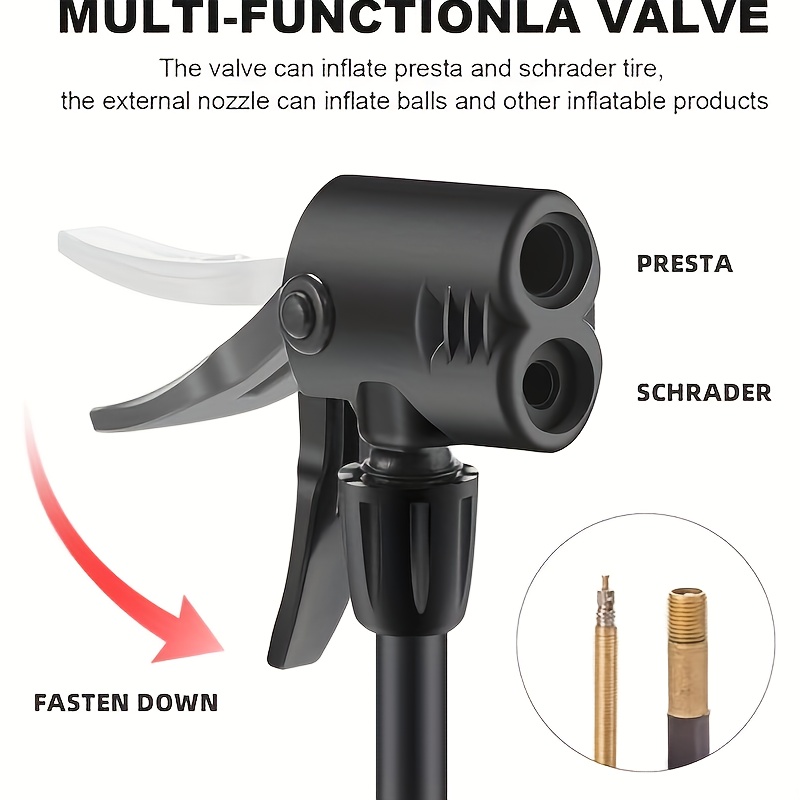 Manual High Pressure Portable Air Pump with Digital Gauge & Barometer - Heavy-Duty Aluminum/PC Construction, Large Pressure Gauge, Sturdy Base & Ergonomic Handle for, Car, Motorcycle, EV, Inflatable Boats, Balls, Pools - Heavy-Duty Tire Inflator, Compact & Portable Design, No Electricity Required, Portable Air Pump Manual, Air Pump for Car Tires, Balloon Pump, Air Pump for Bicycles Manual, Mini Portable Air Pump