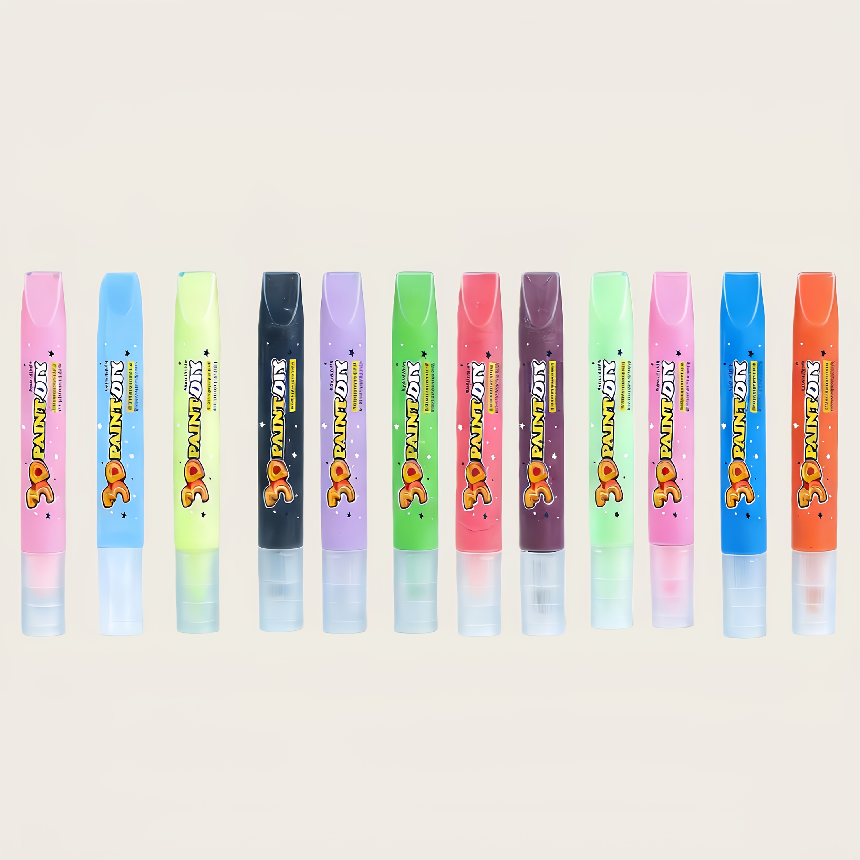 Image of Set Of 12 3d Candle Painting Pens Designed For Professional Use, Perfect For Decorating Candles, Projects, And . Ideal As An Easter Gift, Pens Create Vibrant Candles And Festive Christmas Decorations