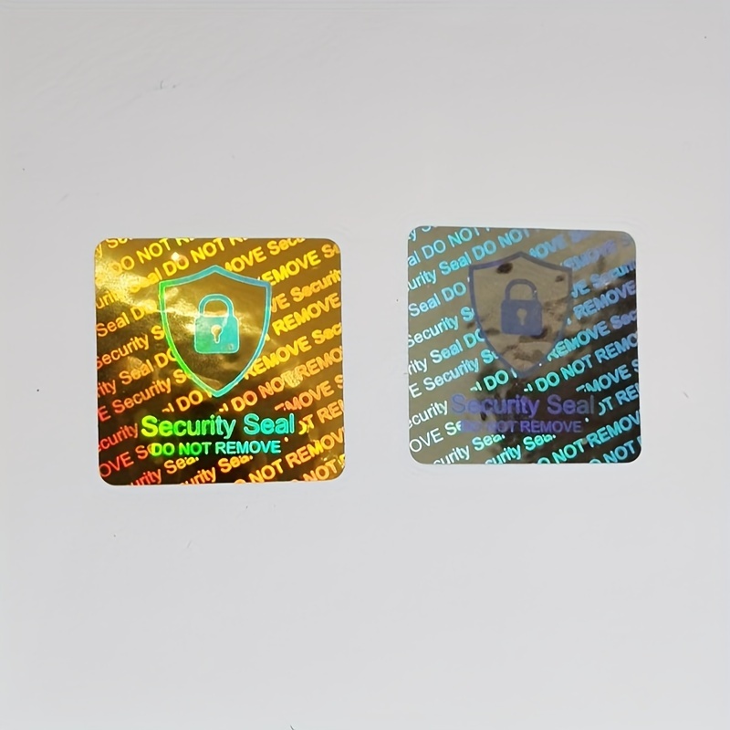 

290pcs 20x20mm Square Shape Fragile Hologram Sealing Sticker Security Seal Do Not Remove Avoid Open Label Golden Or Silvery 1 Time Use Packaging Sticker
