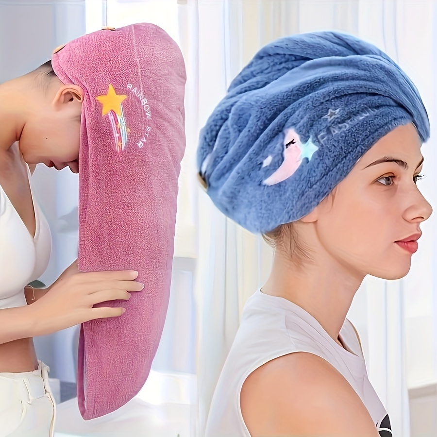 

Microfiber Hair Towel Wrap, Quick-dry, , Ladies Embroidered Headscarf, Multipurpose, With No Electricity Or Battery Needed For Bathroom, Living Room, Outdoor, Patio Use