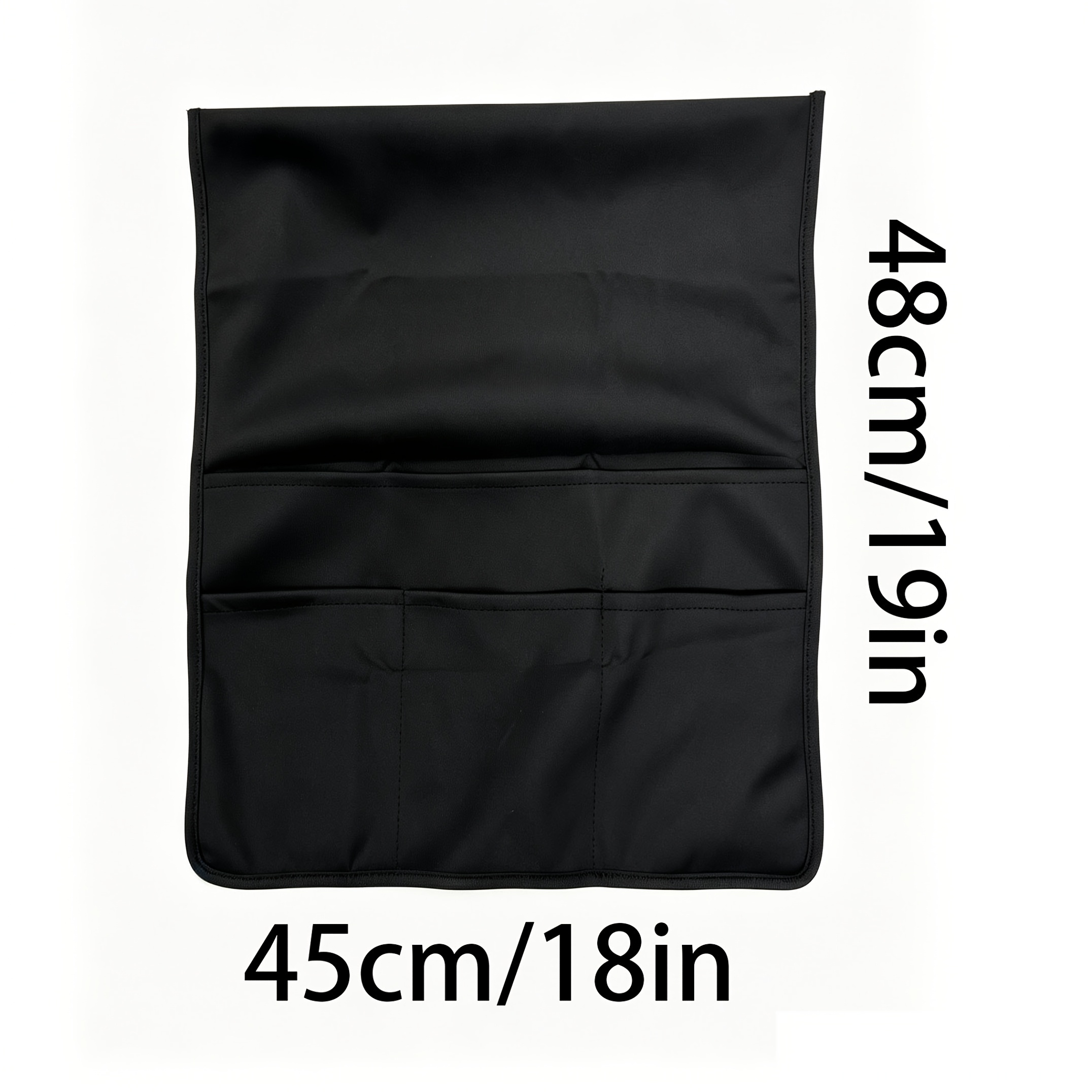 Black Airplane Seat Back Organizer Bag with 4 Pockets