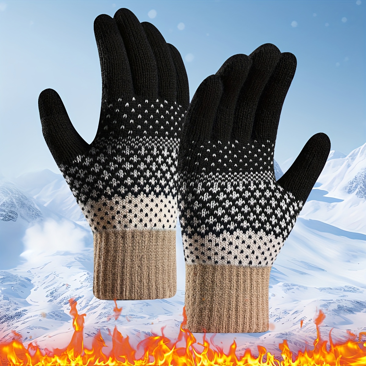 TEMU Guanti invernali da donna per esterni touchscreen, guanti da con ispessita per guida e ciclismo, stile invernale per per freddo, e versatili per