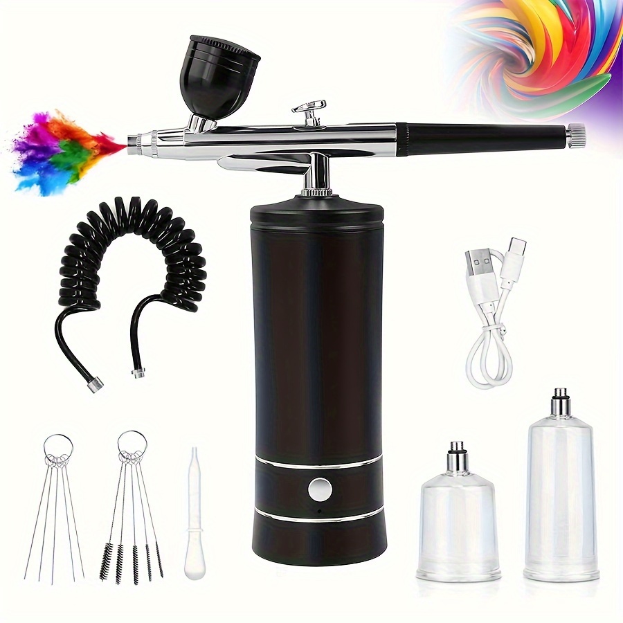 30psi Upgraded Airbrush Kit With Air Compressor Portable - Temu