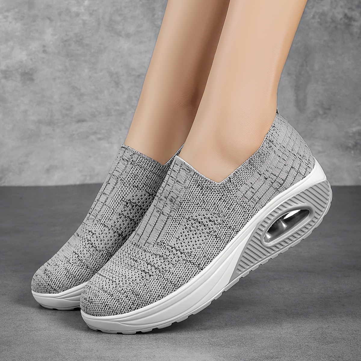 comfy air cushion slip platform sneakers thick sole Temu Canada
