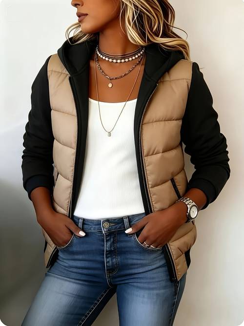 manteau/veste matelassée décontractée pour femme