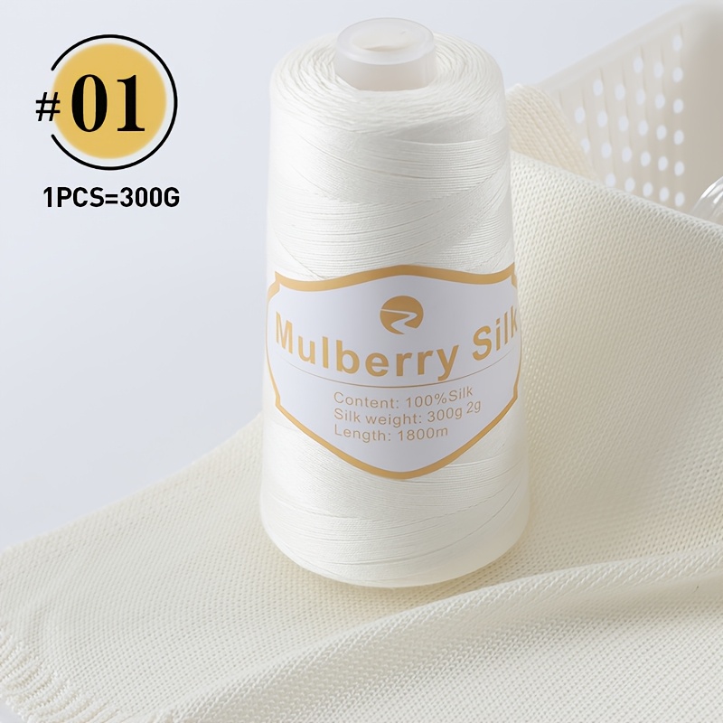 TEMU Hilo de encaje de seda de 100 % ultrasuave, hilo prémium artesanal, fino, liso, y con una lujosa, transpirable, , hipoalergénico y no irritante,