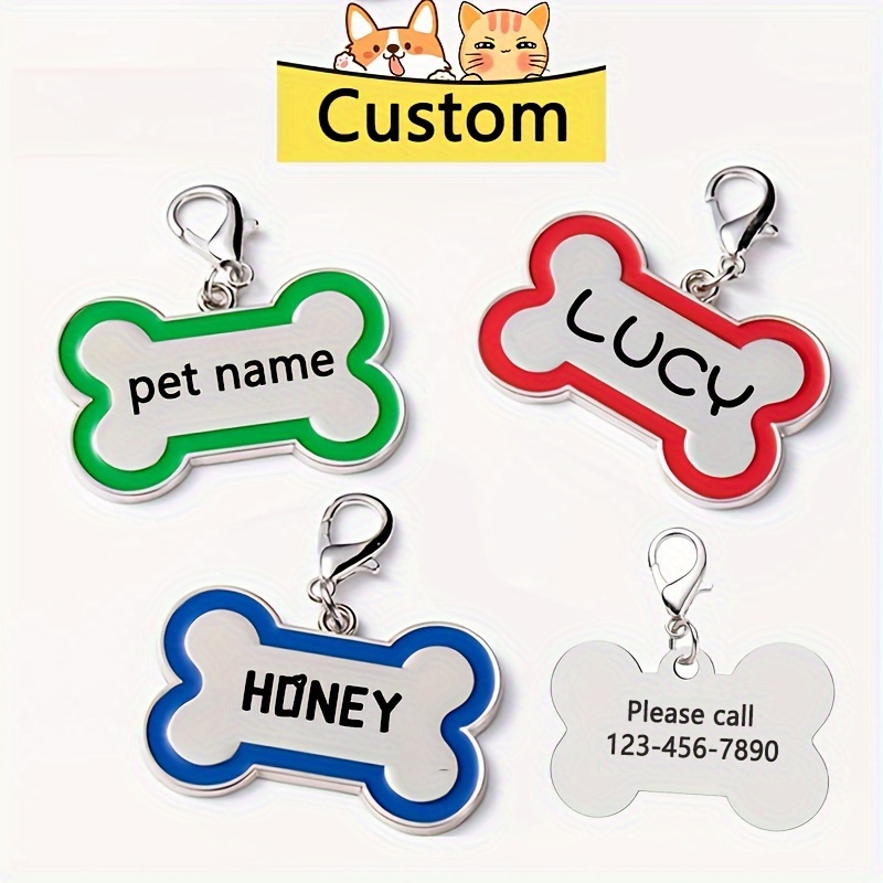 

Personalized Engraved Identity Tag, Zinc Alloy Dog Tag, Pet Accessories Pendant To Prevent Pets From Getting Lost