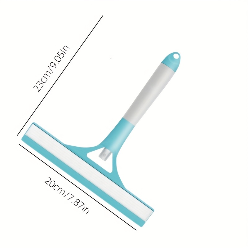 3-in-1 Handheld Window Cleaner with Spray, Scraper & Microfiber Cloth - Blue & White Ergonomic Design for Glass, Tiles, Mirrors, Bathroom, Kitchen, and Car Windshields, Window Cleaning Tools