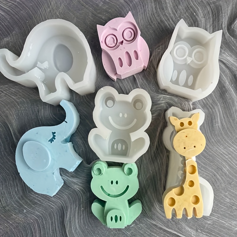 

Diy Molds For Frogs, Elephants, Giraffes, , Silicone, Plaster, Soft Clay, Scented Plaster Candles, And Soap.