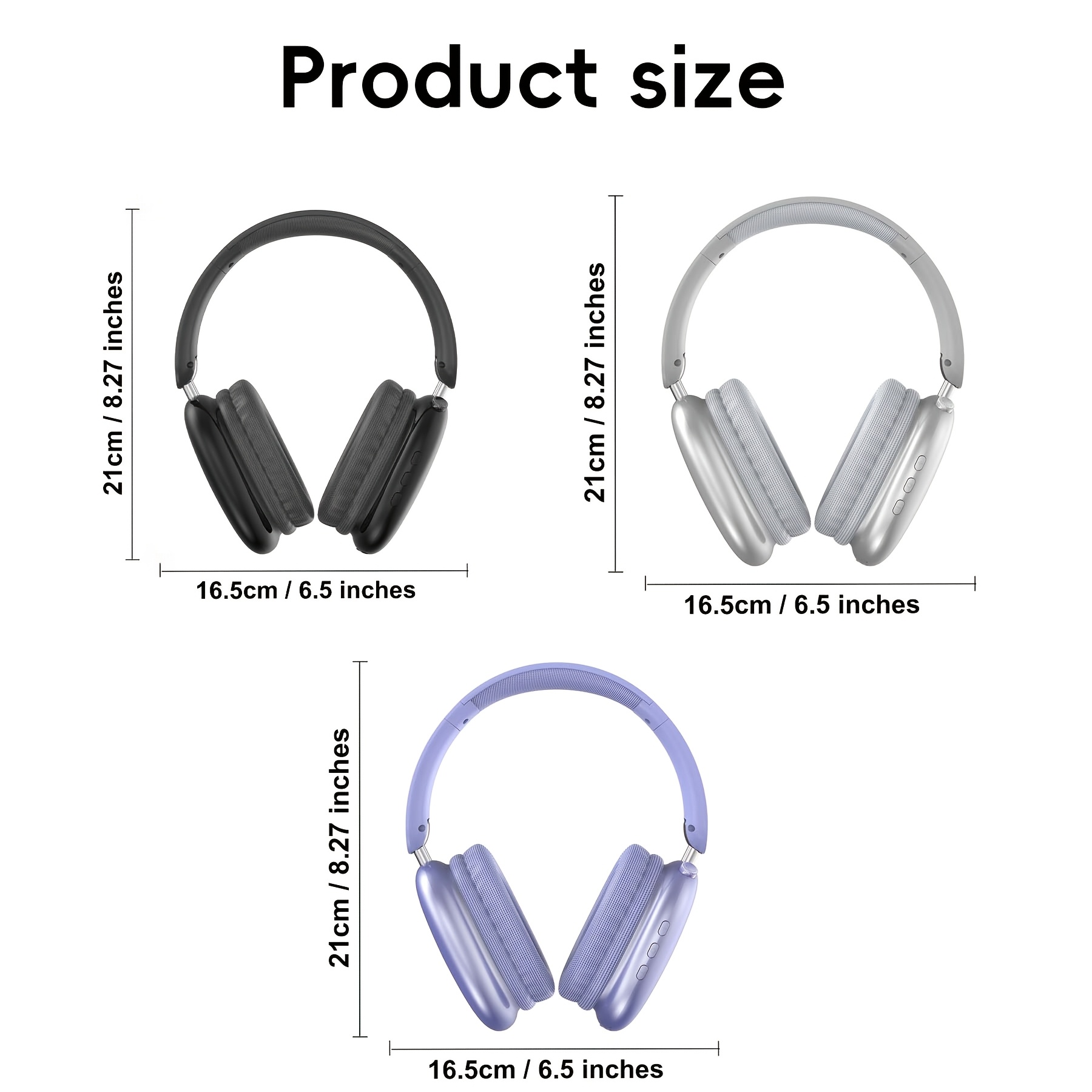 1pc Wireless Over-Ear Headphones, Noise Cancellation Headphones, USB-C Charging, Lightweight Folding, Hi-Res Audio, Compatible with IOS, Android, PC, Suitable for Travel, Work, Laptops And Phones, Gaming Headphones, Perfect for Gifts
