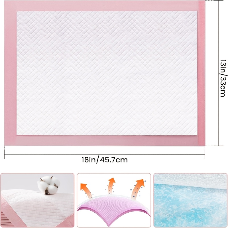 pet training mats 7 mats per pack suitable for dogs   absorbent clean hygienic and durable pink Product details 3