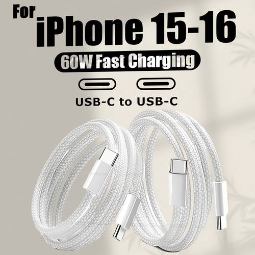 3pcs 60w usb c to usb c charging cable 3 6 10ft usb c cable for charging phone for iphone 16 pro 15 pro max 15 plus for ipad 5 for