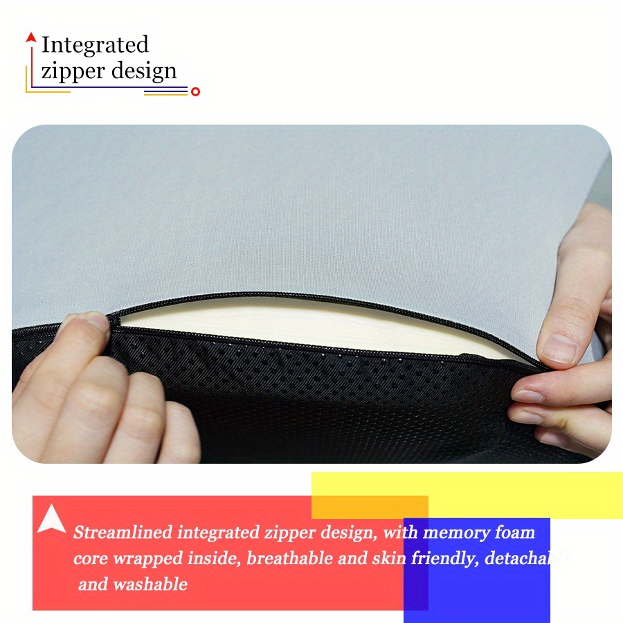 ergonomic office chair cushion with memory foam breathable fabric posture   lumbar support slow rebound pressure relief irregular   for home office chairs grey black posture   modern aesthetic slow rebound foam Product details 1