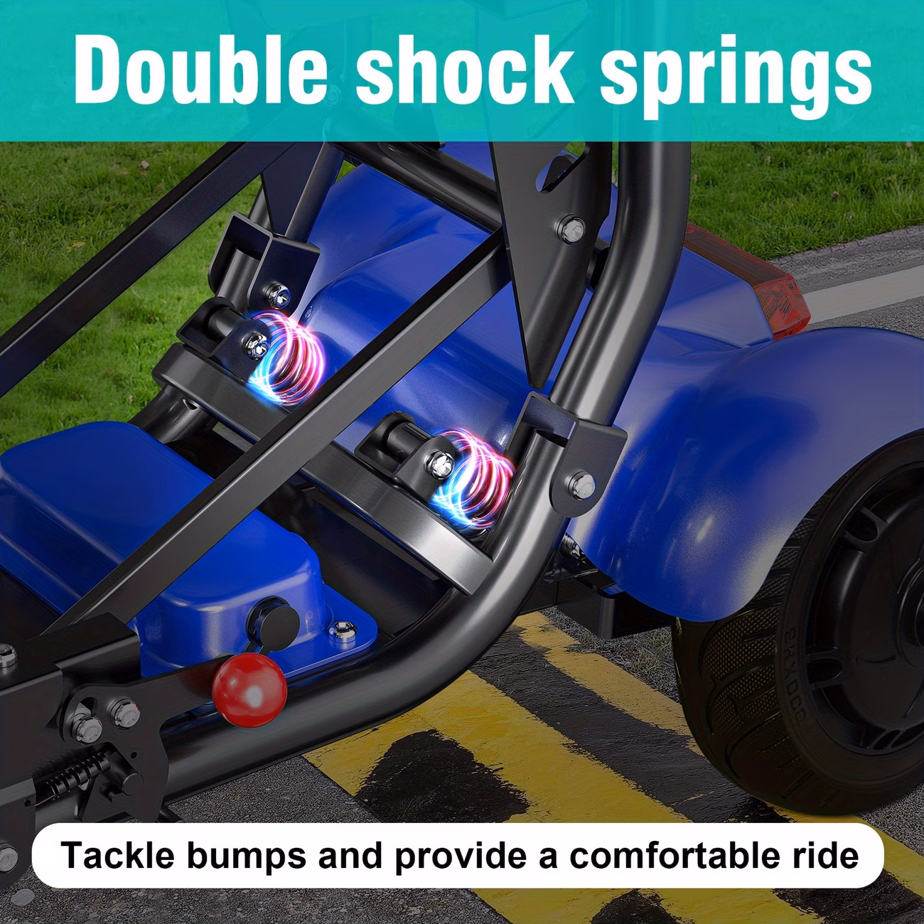 electric folding scooter 500w 11mph 36v15.6ah range 330lbs load capacity mobility scooter with basket Product details 7
