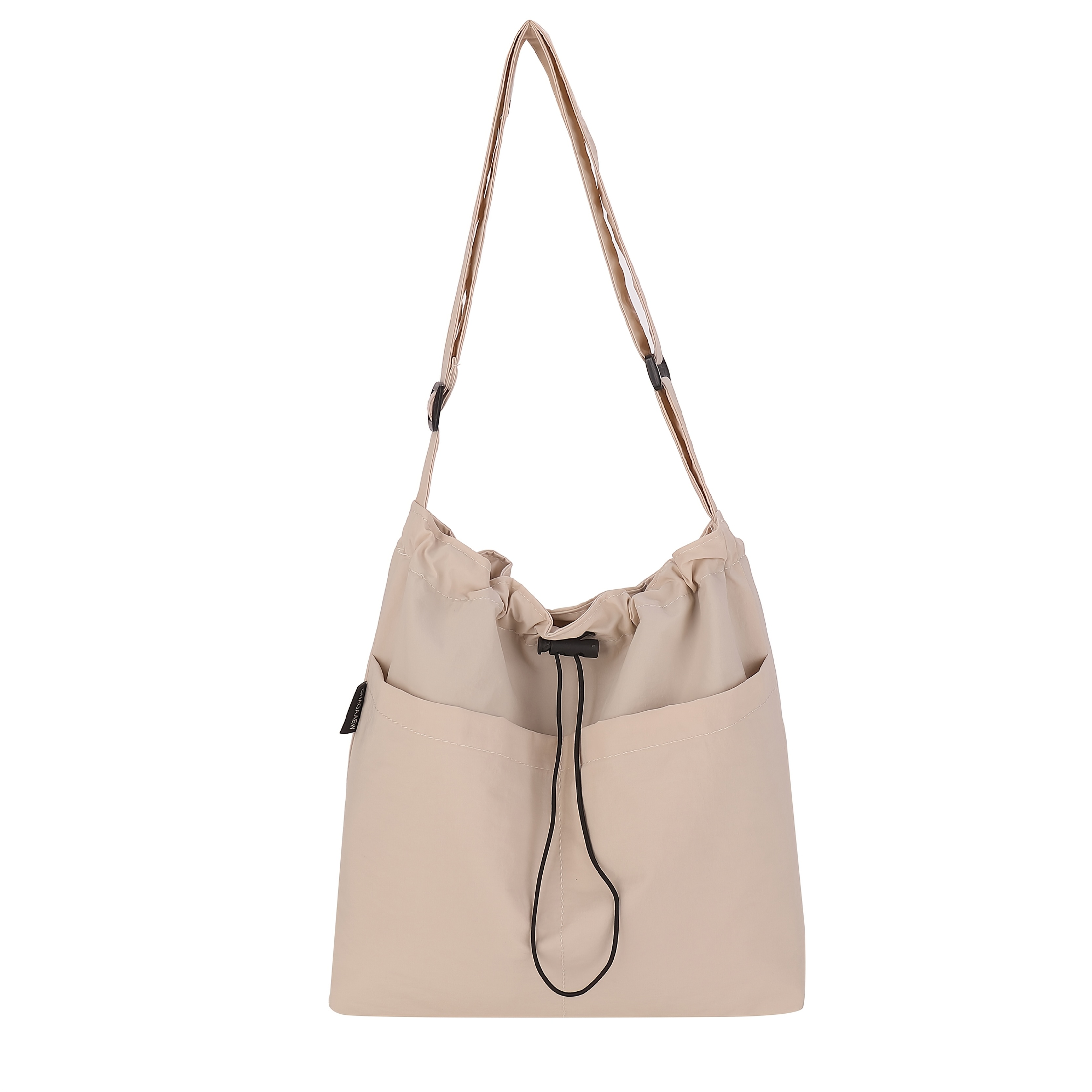 E-shop Umhängetasche für Damen - Große Kapazität Nylon Handtasche mit Verstellbarem Riemen & Kordelzugverschluss, Polyesterfutter, Stilvolle