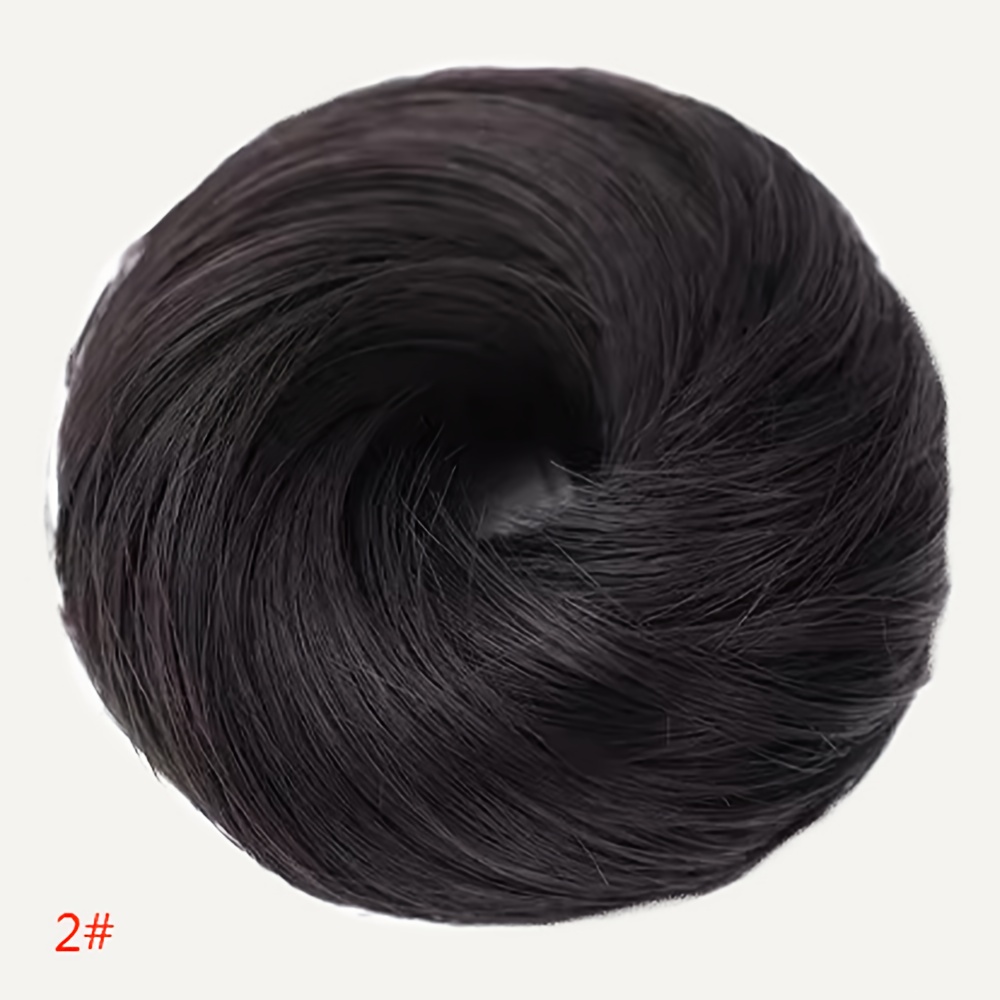 Image of 3inch Single Set Synthetic Straight Hair Loop, Black, Dark Brown, Light Brown, Dyed, Suitable For Women's Wig Extensions, Diy Halloween Outfit
