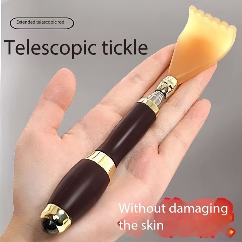 

Telescopic Back Scratcher With Soft Silicone Hand, Extendable Stainless Steel Itch Massager Tool, Portable Gentle Skin Safe Back Scratching Wand