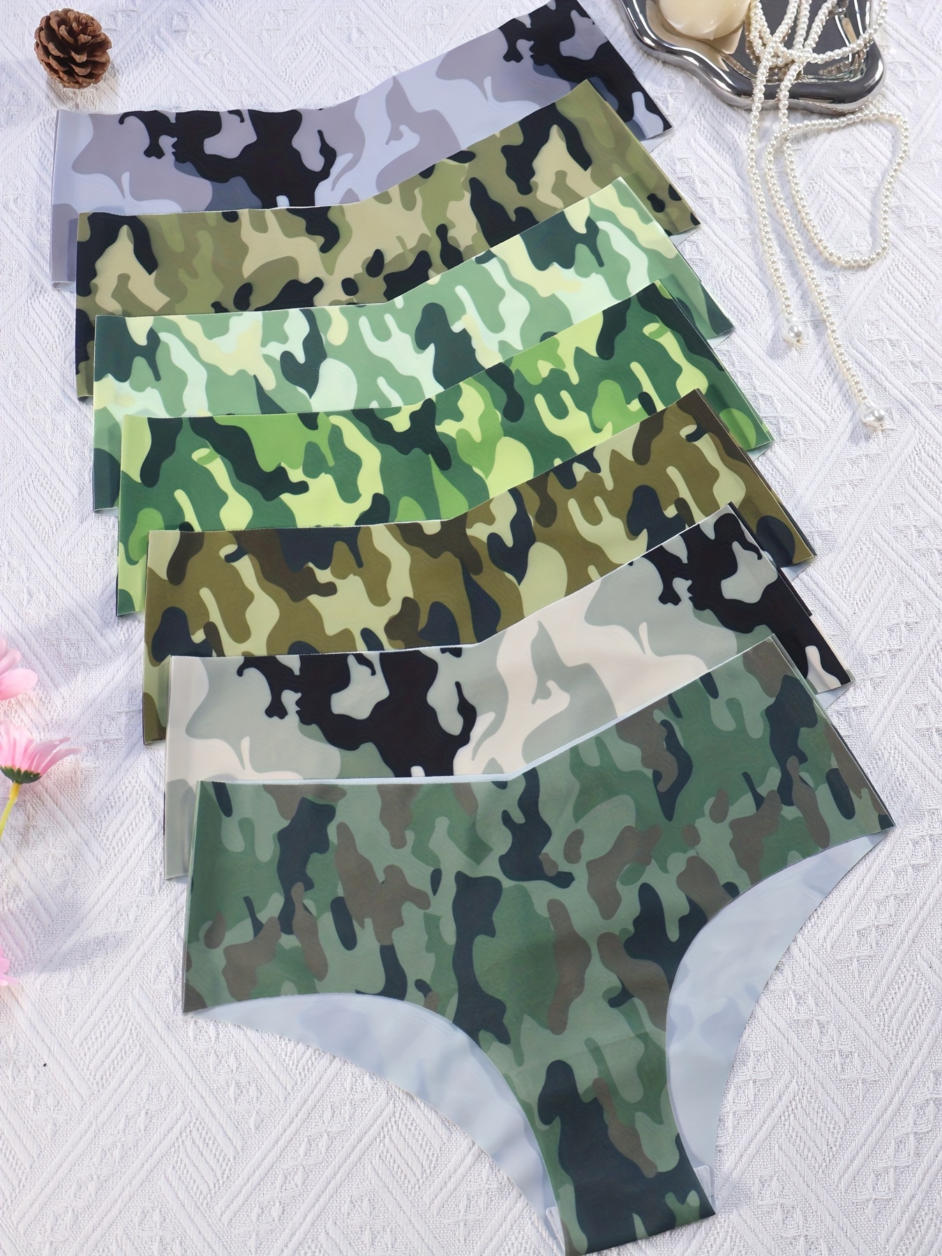 7pcs serie estampado camuflaje otoño invierno bragas mujer Temu