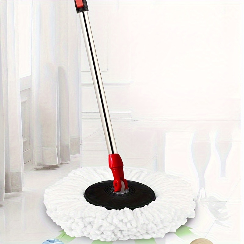 easy clean dual use spin mop set with wheels hands free washing   kitchen bathroom floor cleaning details 1