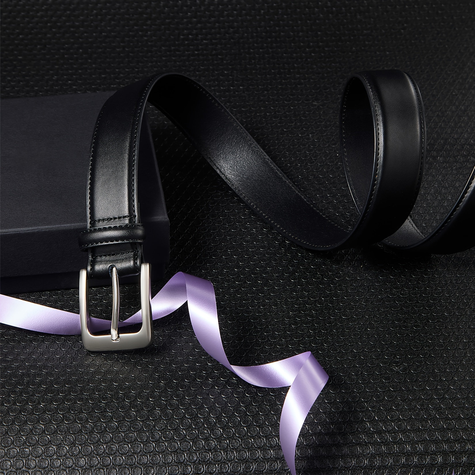 mens formal belt authentic leather belt 1 3 8 - Temu