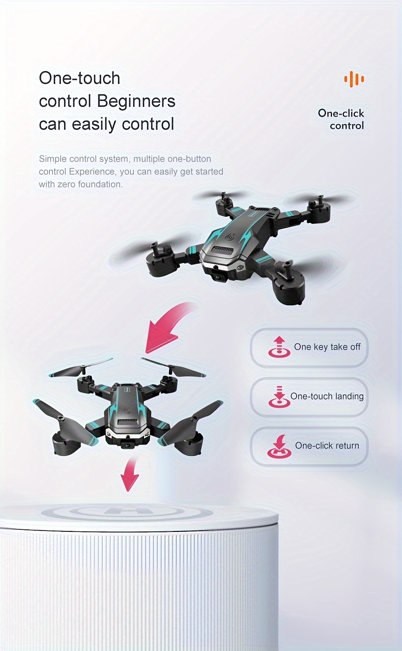 new aircraft   dual high definition cameras one click hovering intelligent obstacle avoidance   one click return wlfl connected aerial photography   optical flow height led light very suitable for men as gifts for beginners and teenagers christmas halloween thanksgiving gifts details 6