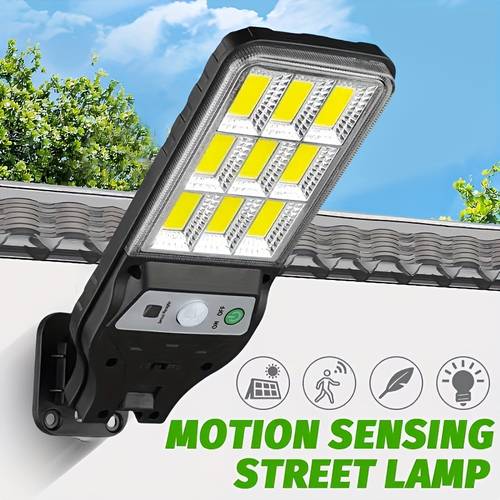 imagen del artículo 1pc lámpara solar con sensor de movimiento, lámpara inteligente recargable solar, lámpara de pared solar , 3 de iluminación decorativa para jardín, equipo de iluminación de seguridad, iluminación inteligente, de instalar, para , patio, , , garaje,