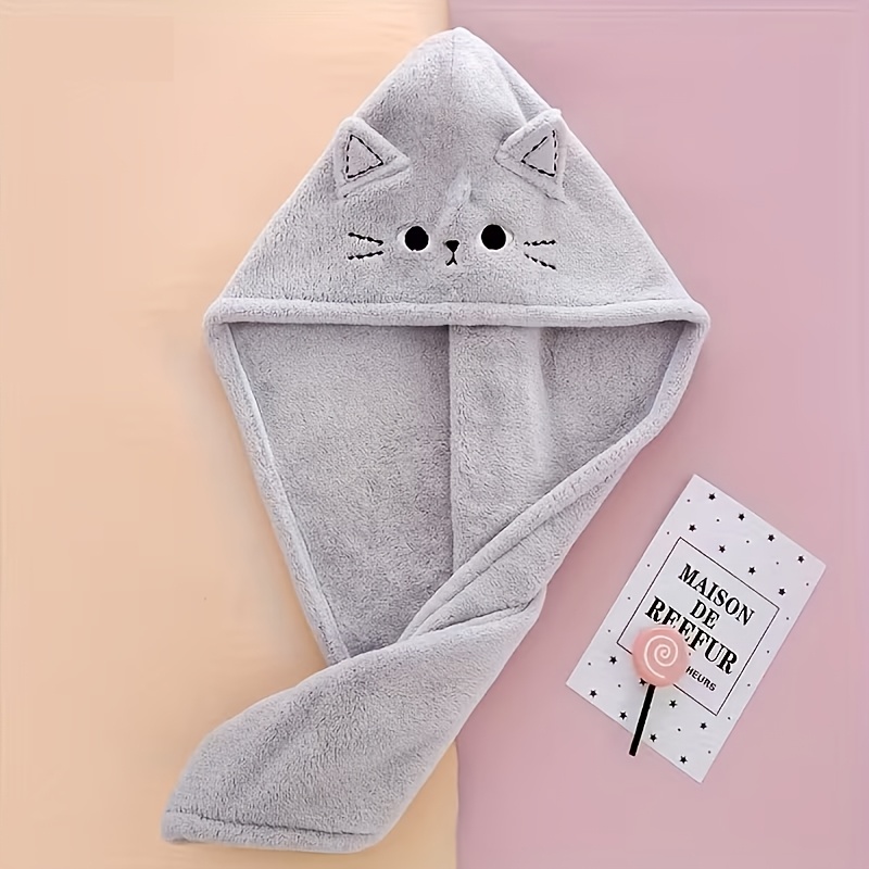 TEMU 3 Couleurs Disponibles, 1pc Bonnet de Séchage Rapide pour Femmes - Doux, Très Absorbant, Parfum, Adapté aux Cheveux Longs et Bouclés, Bonnet de